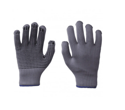 LUVA HELANCA CINZA C/PIGMENTO PUNHO VERMELHO TAM.GG 6 FIOS CA 32215